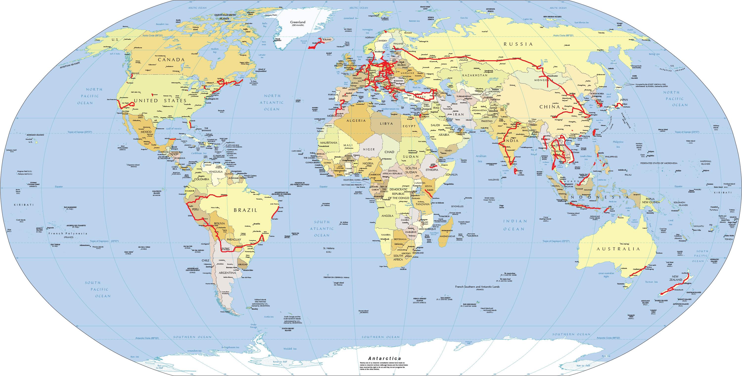 my travel routes